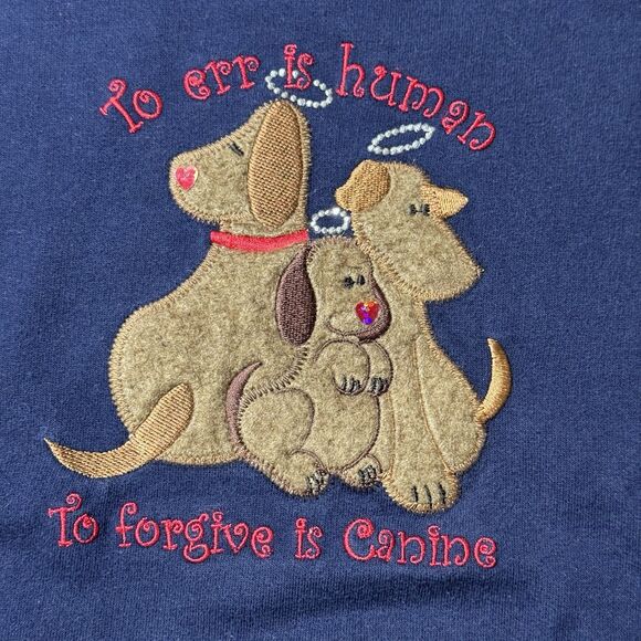 Vintage 90's Chocolate Hound Embroidered Double Collar Sweatshirt Size Large VTG - Picture 3 of 8